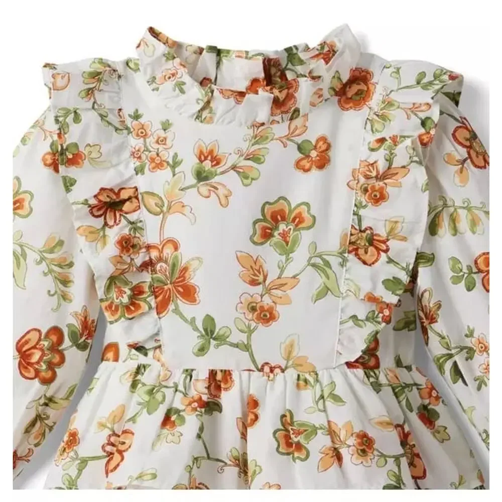 NWT❤️Janie and Jack Floral Tiered Ruffle Dress sz7